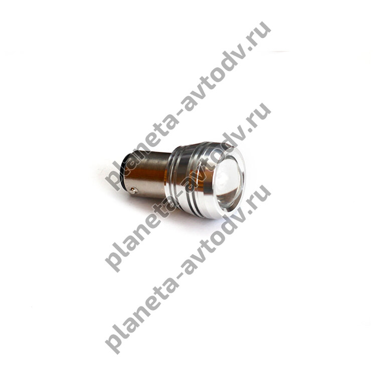 Светодиод с цоколем (1157) (S25) - 1 HIGH POWER 3W с линзой-стекло (красный)