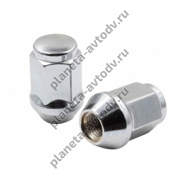 Гайка "НОРМ" M12x1,25; H=35мм; Ключ 19мм; Закрытая; Хром (набор-20шт.)