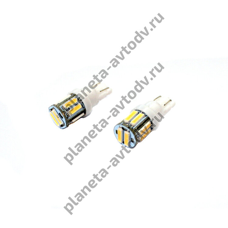 Светодиод T10 (W5W) - 10 SMD (7020) (белый) 