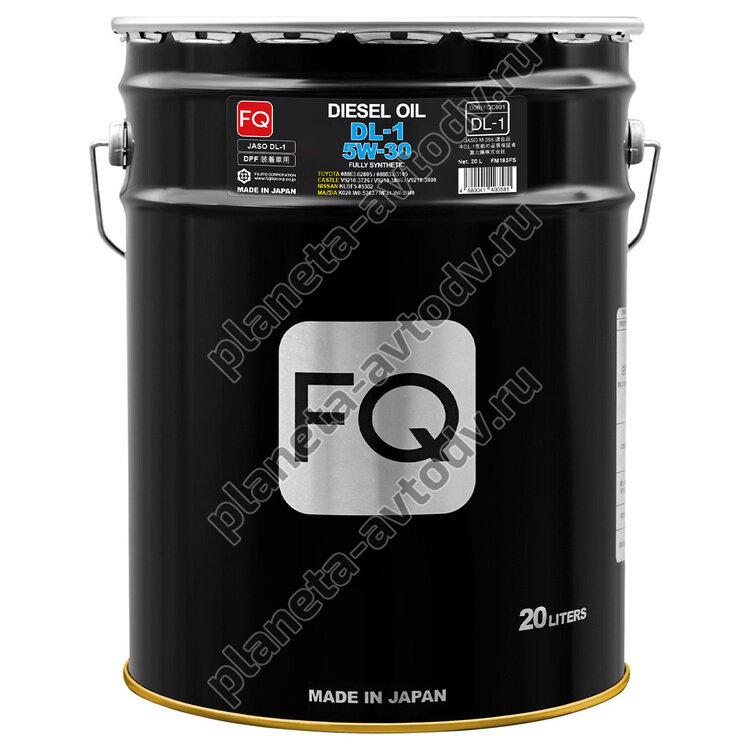 Масло моторное "FQ" DIESEL FULLY SYNTHETIC DL-1  (5W30)  20л