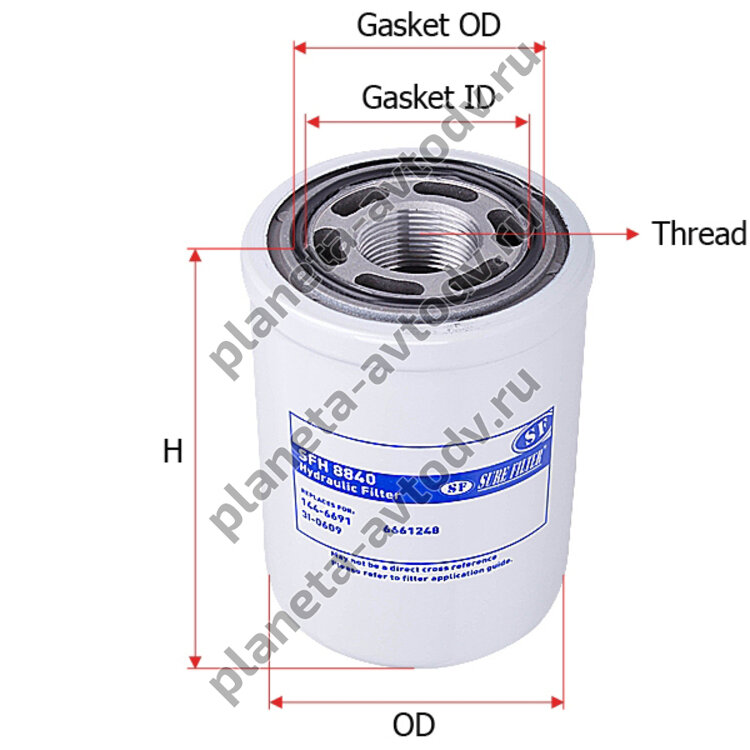 Фильтр гидравлический SFH8840 (SURE FILTER)