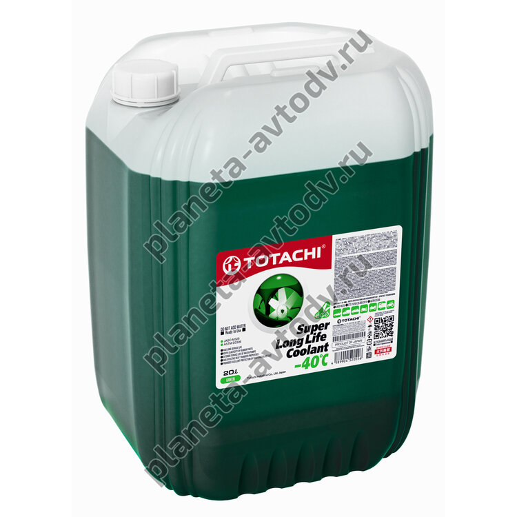 Антифриз готовый "TOTACHI" SUPER LONG LIFE COOLANT Зелёный (-40С) 20л  