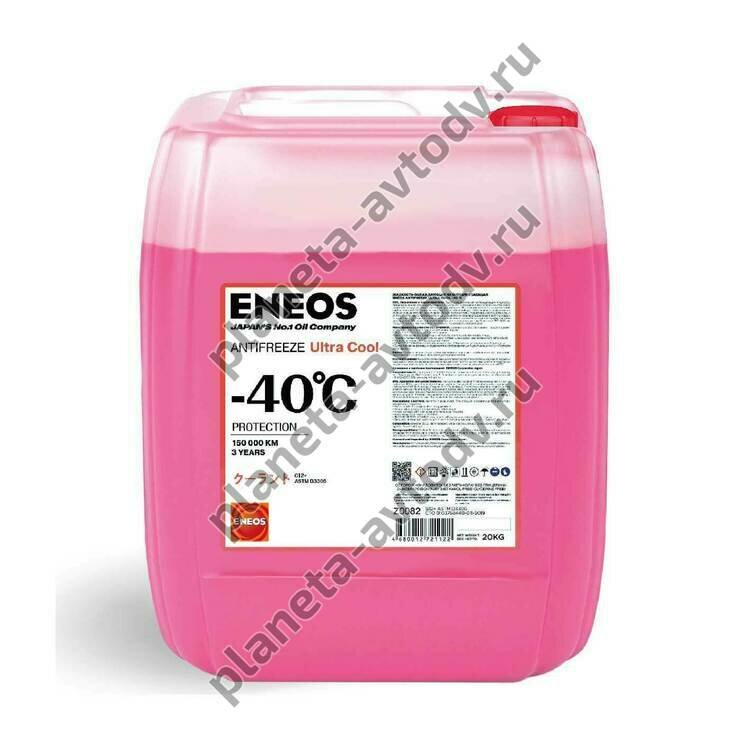 Антифриз готовый "ENEOS" ULTRA COOL G12+ Розовый (-40С) 20кг/18,5л