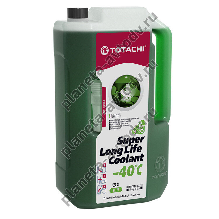 Антифриз готовый "TOTACHI" SUPER LONG LIFE COOLANT Зелёный (-40С)  5л  