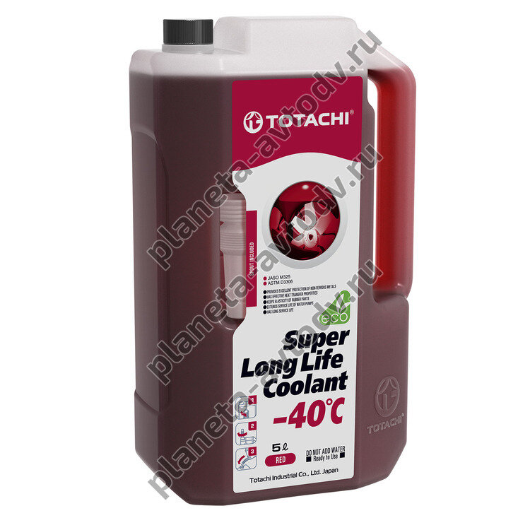 Антифриз готовый "TOTACHI" SUPER LONG LIFE COOLANT Красный (-40С)  5л  