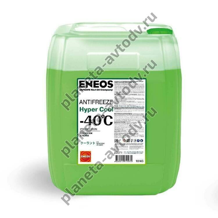 Антифриз готовый "ENEOS" HYPER COOL Зеленый (-40С) 10кг