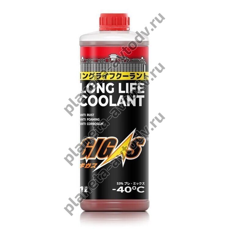 Антифриз готовый "GIGAS" Long Life Coolant Красный (-40С) 1л 