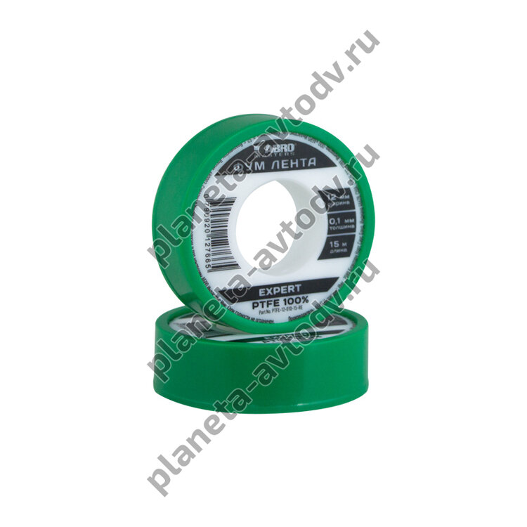 ФУМ Лента "ABRO" PTFE-12-010-15-RE (12мм*0,1мм*15м)