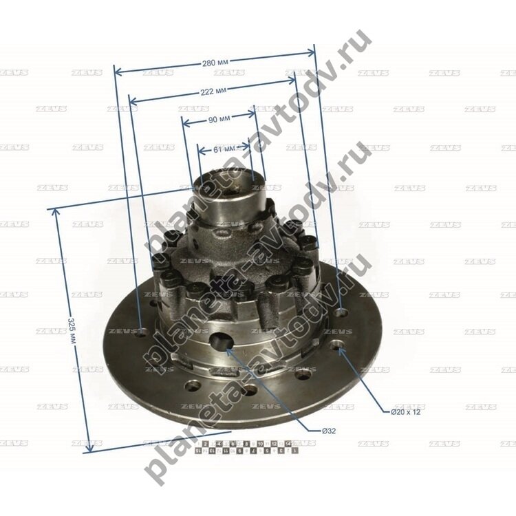 Дифференциальная коробка сателлитов CD2240 DIFF CASE HINO TYPE (16HOLES); 41301-2240 — фото 1 из 2