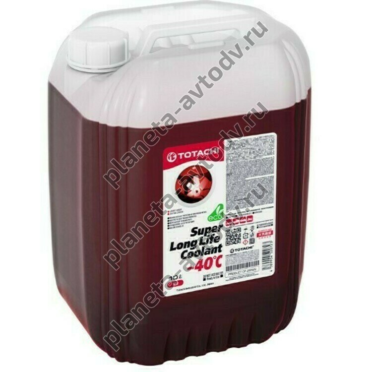 Антифриз готовый "TOTACHI" SUPER LONG LIFE COOLANT Красный (-40С) 10л  