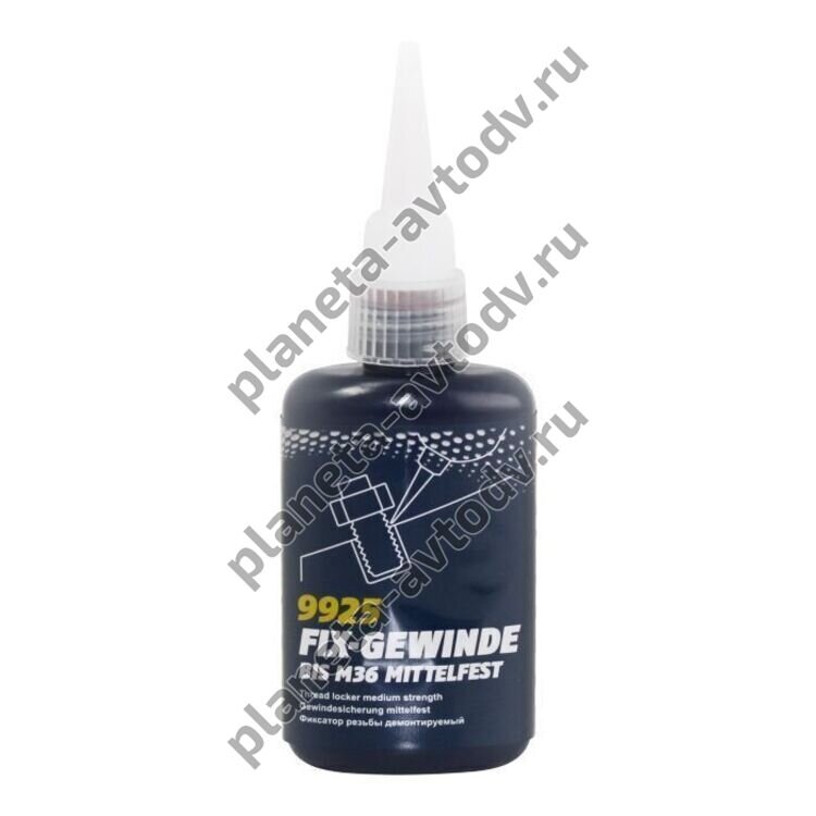 Фиксатор резьбы "MANNOL" 9925 MA-2412-FGM Fix-Gewinde Mittelfest  демонтируемый  (50мл) 
