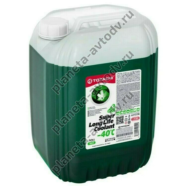 Антифриз готовый "TOTACHI" SUPER LONG LIFE COOLANT Зелёный (-40С) 10л  