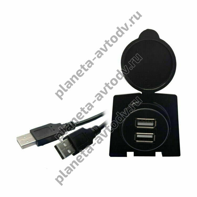 Кабель RP-USBUNc2 для выноса разъема в салон (0,5м, 2*USB2.0) с подставкой