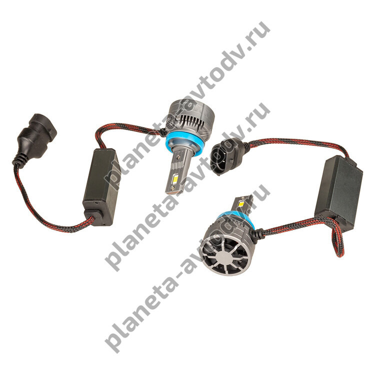 Автолампа-LED (аналог ксенона) "SKYWAY" H11(K40) 9-36V 40W 6000-6500K 1-конт радиатор+вентилятор  (комп. 2 шт)