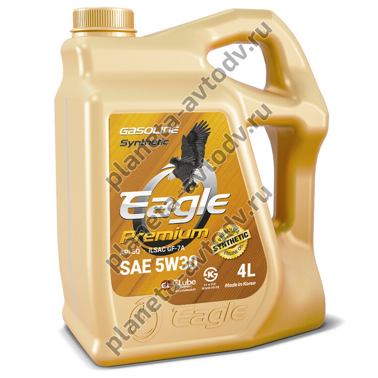 Масло моторное "EAGLE" PREMIUM Gasoline 100% SYNTETIC SQ (5W30)   4л