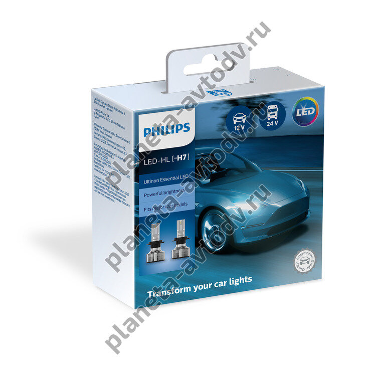 Лампа светодиодная "Philips" H7 12/24В 6500K X2 11972UE2X2 (наб-2шт) 11972UE2X2