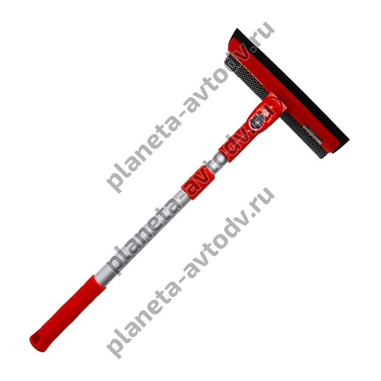 Швабра телескопическая "CLIMART" CLA00172 для мытья стекол с поролоном и водосгоном (50-75см) — фото 1 из 5