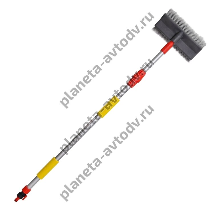 Щетка для мытья "CLIMART" CLA00176 с краном, щеткой 25см, телескопическая, с мягкой щетиной 100-170см (CA-SB-06) — фото 1 из 5