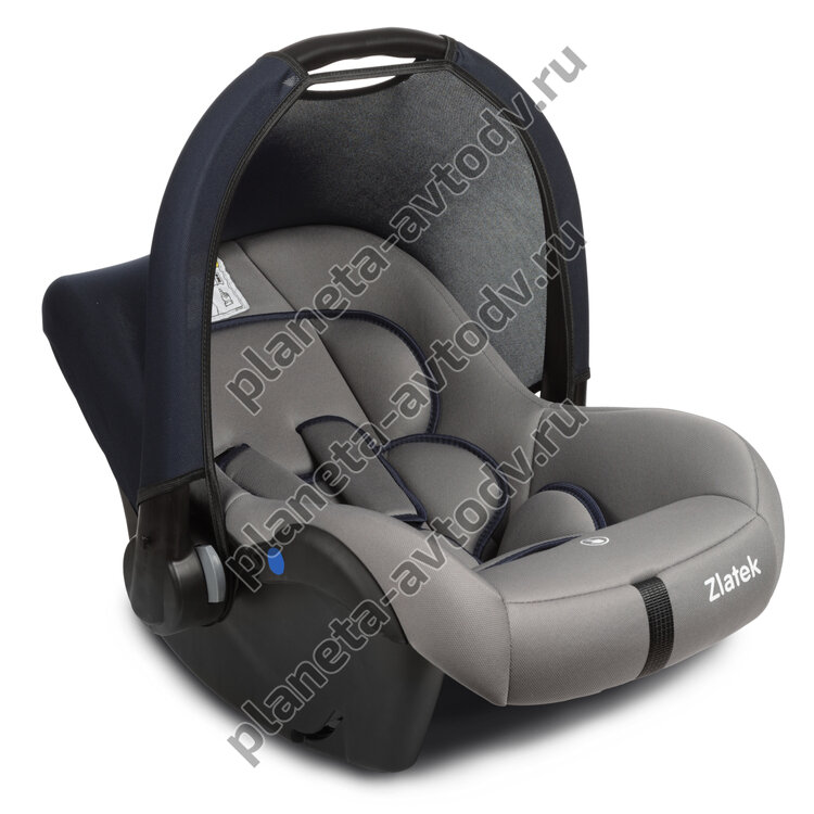 Детское сиденье (кресло) безопасности "ZLATEK" Colibri KRES4039 гр. 0+, 0-13 кг, 0-1,5 лет (Серый)