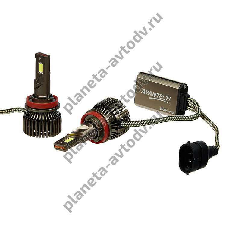Лампа светодиодная LED "AVANTECH" H11/H16 45 Ватт, 3000K, 4500Lm (наб-2шт) Ярко-жёлтый ALB1145SY