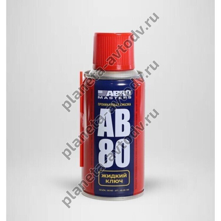 Смазка проникающая "ABRO" AB-80-100 многоцелевая (100мл) /аналог WD-40