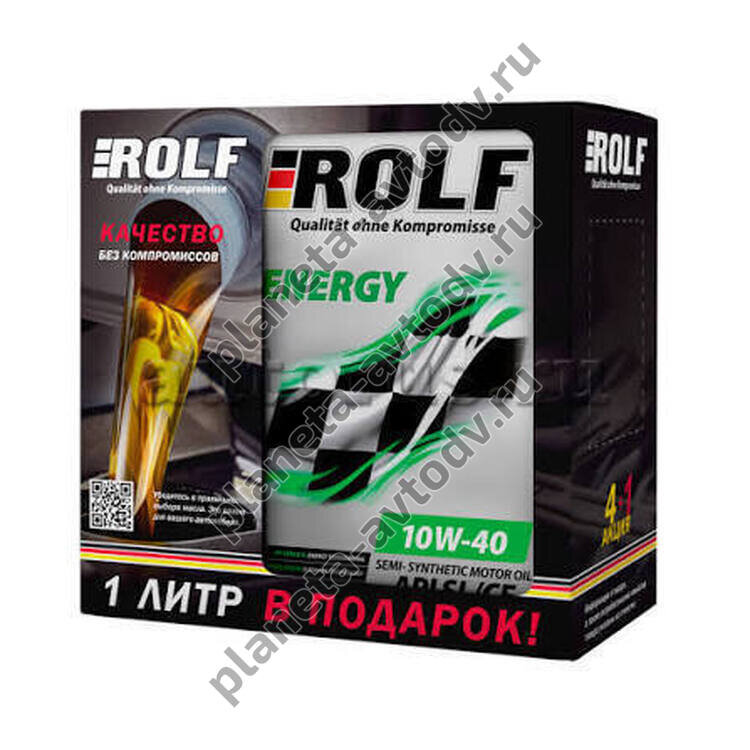 Масло моторное "ROLF" Energy A3/B4 SL/CF (10W40) 4л+1л (АКЦИЯ)  